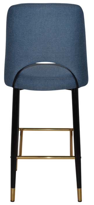 Stool Albury Side 750 Metal Black Brass - Gravity