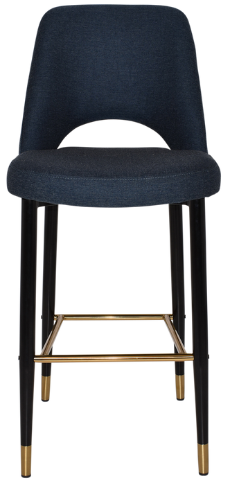 Stool Albury Side 750 Metal Black Brass - Gravity