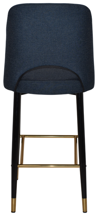 Stool Albury Side 750 Metal Black Brass - Gravity