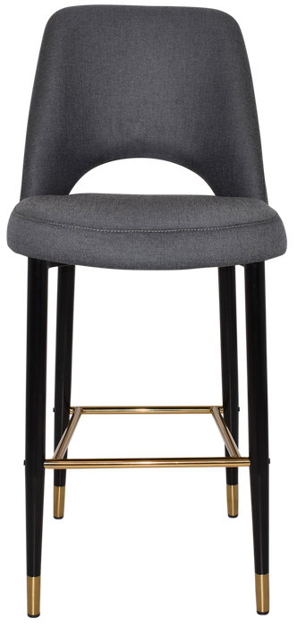 Stool Albury Side 750 Metal Black Brass - Gravity