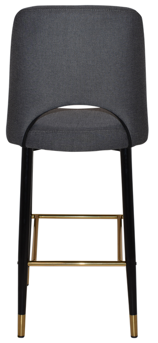 Stool Albury Side 750 Metal Black Brass - Gravity