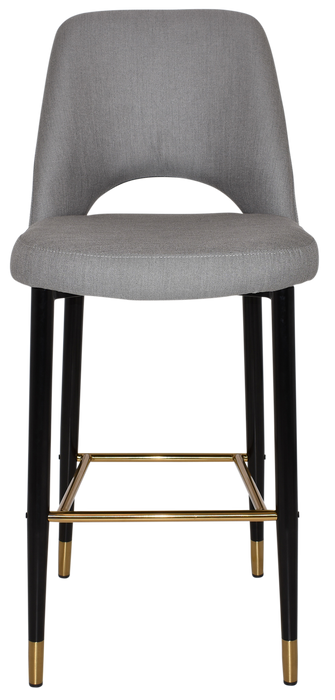 Stool Albury Side 750 Metal Black Brass - Gravity