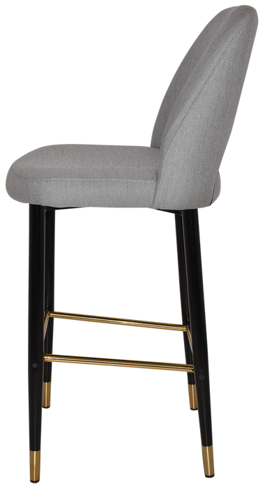 Stool Albury Side 750 Metal Black Brass - Gravity