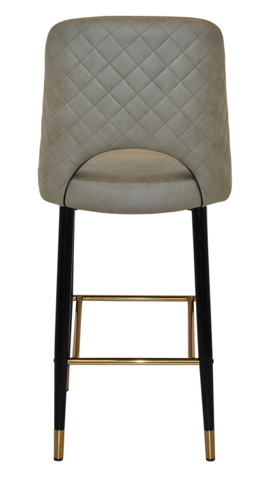 Stool Albury Side 750 Metal Black Brass - Pelle/Benito