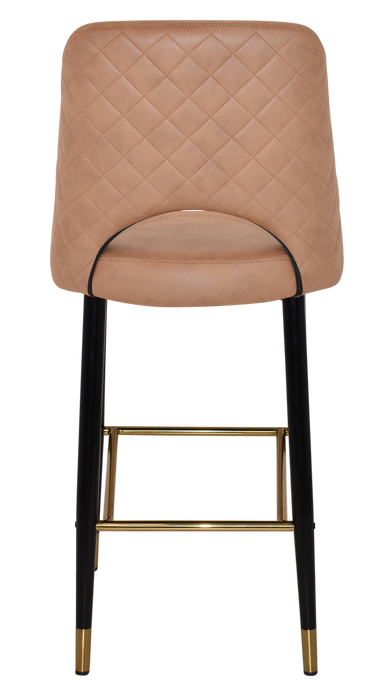 Stool Albury Side 750 Metal Black Brass - Pelle/Benito