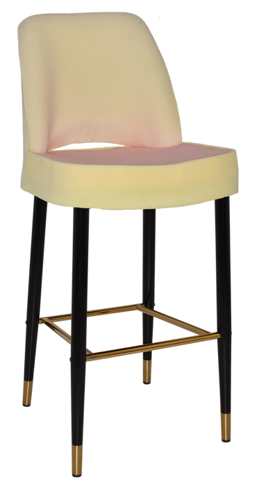 Stool Albury Side 750 Metal Black Brass - Unupholstered