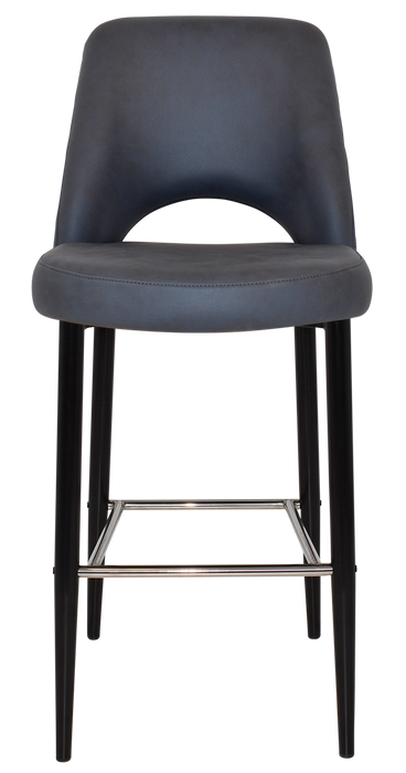 Stool Albury Side 750 Metal Black - Pelle/Benito