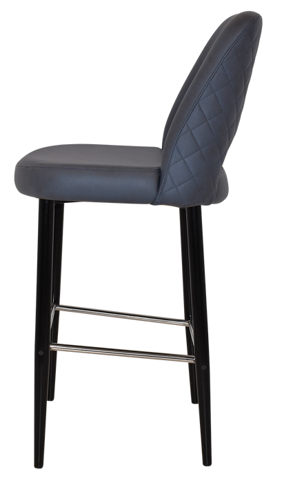 Stool Albury Side 750 Metal Black - Pelle/Benito