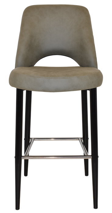 Stool Albury Side 750 Metal Black - Pelle/Benito