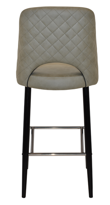 Stool Albury Side 750 Metal Black - Pelle/Benito