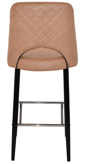 Stool Albury Side 750 Metal Black - Pelle/Benito