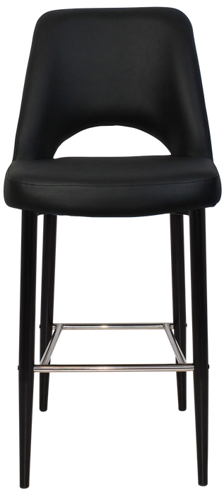 Stool Albury Side 750 Metal Black - Vinyl