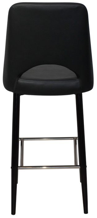 Stool Albury Side 750 Metal Black - Vinyl