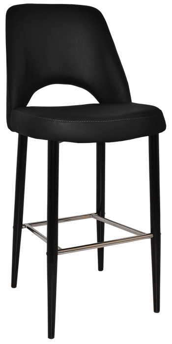 Stool Albury Side 750 Metal Black - Vinyl