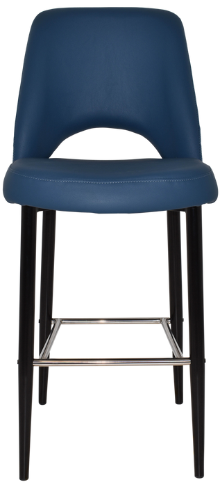 Stool Albury Side 750 Metal Black - Vinyl