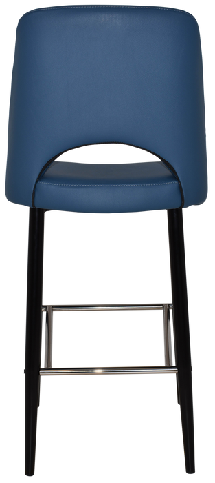 Stool Albury Side 750 Metal Black - Vinyl