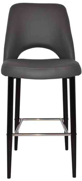 Stool Albury Side 750 Metal Black - Vinyl