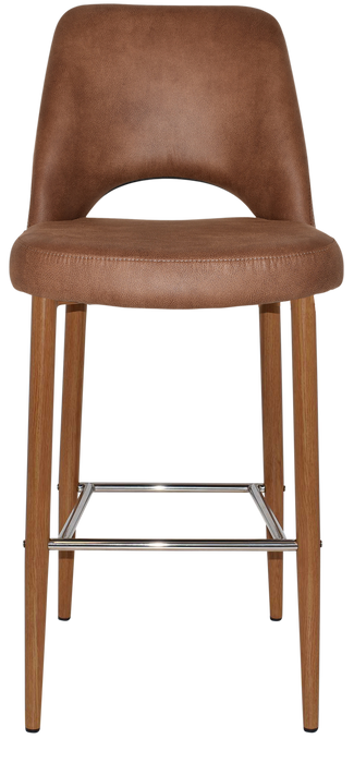 Stool Albury Side 750 Metal Light Oak - Eastwood