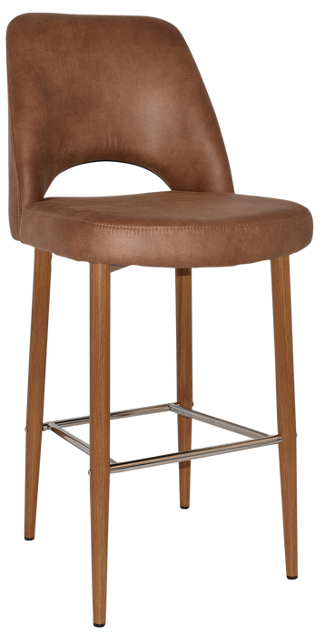 Stool Albury Side 750 Metal Light Oak - Eastwood