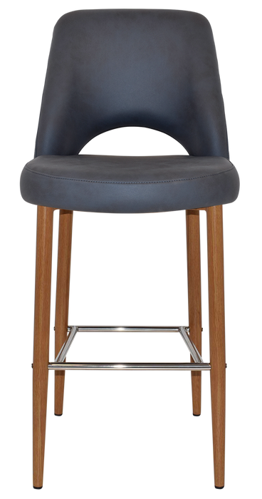 Stool Albury Side 750 Metal Light Oak - Pelle/Benito