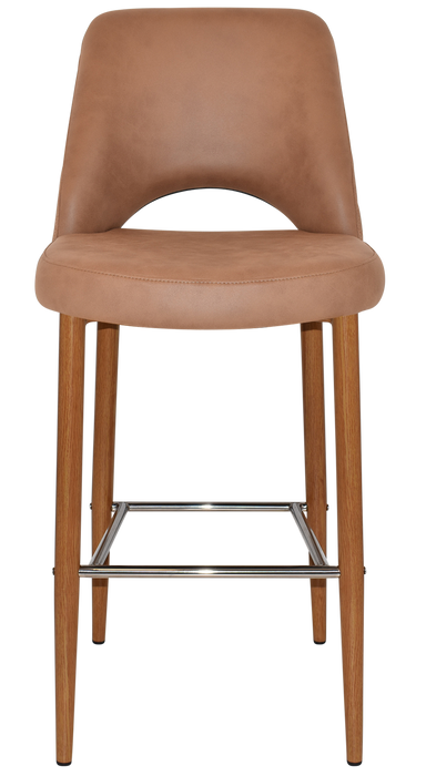 Stool Albury Side 750 Metal Light Oak - Pelle/Benito