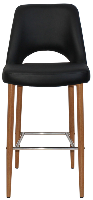 Stool Albury Side 750 Metal Light Oak - Vinyl