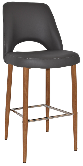 Stool Albury Side 750 Metal Light Oak - Vinyl