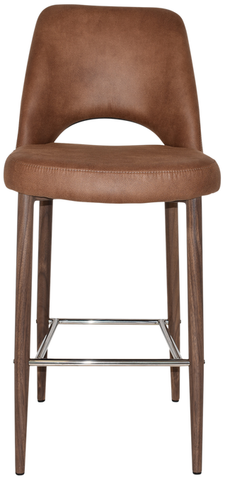 Stool Albury Side 750 Metal Light Walnut - Eastwood