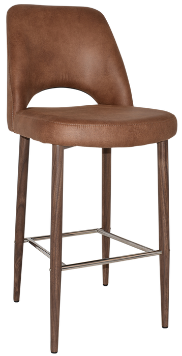 Stool Albury Side 750 Metal Light Walnut - Eastwood