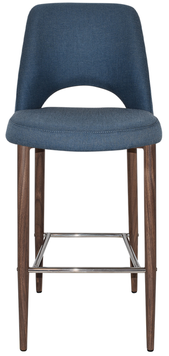 Stool Albury Side 750 Metal Light Walnut - Gravity