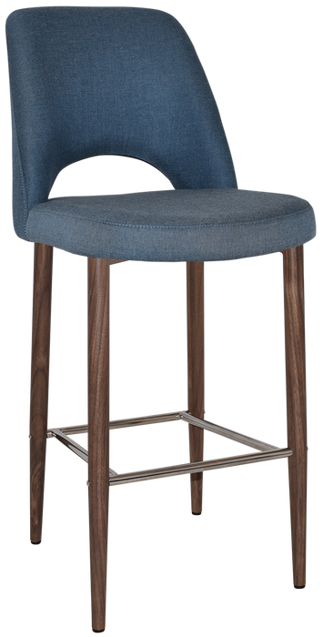 Stool Albury Side 750 Metal Light Walnut - Gravity