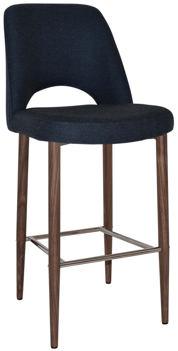 Stool Albury Side 750 Metal Light Walnut - Gravity