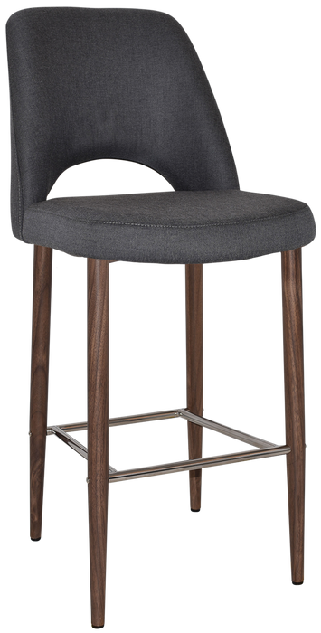 Stool Albury Side 750 Metal Light Walnut - Gravity