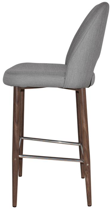 Stool Albury Side 750 Metal Light Walnut - Gravity