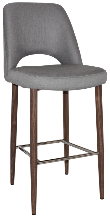 Stool Albury Side 750 Metal Light Walnut - Gravity