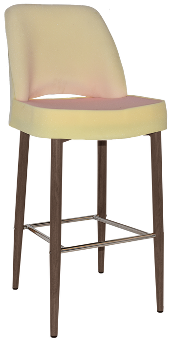 Stool Albury Side 750 Metal Light Walnut - Unupholstered