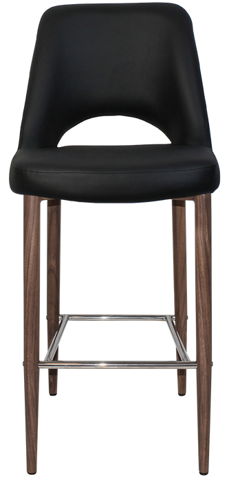 Stool Albury Side 750 Metal Light Walnut - Vinyl