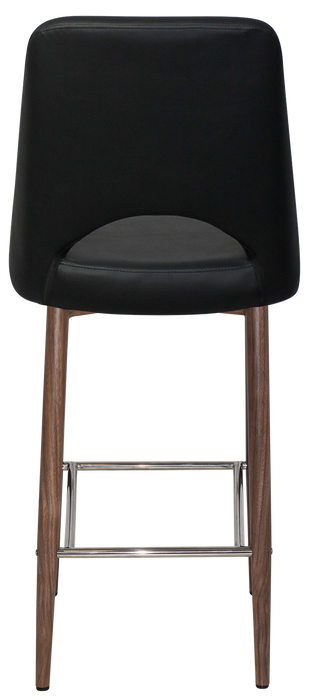 Stool Albury Side 750 Metal Light Walnut - Vinyl