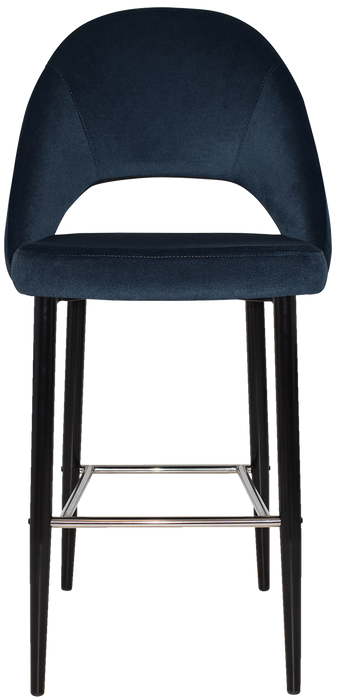 Stool Chevron 750 Metal Black - Regis Navy