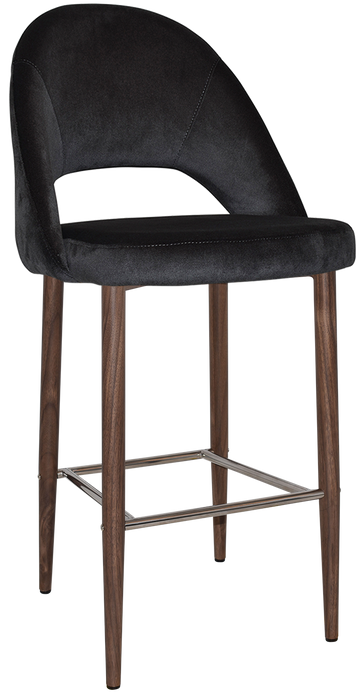 Stool Chevron 750 Metal Light Walnut - Regis Charcoal