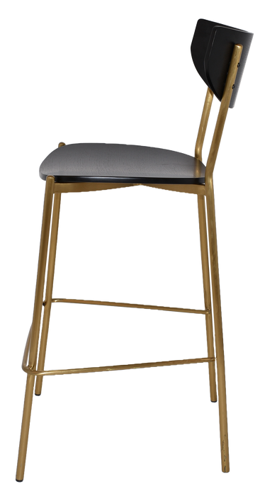 Stool Marco Brass - Black