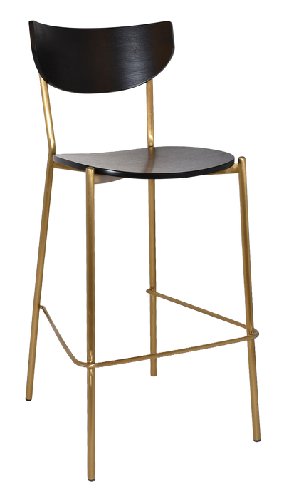 Stool Marco Brass - Black