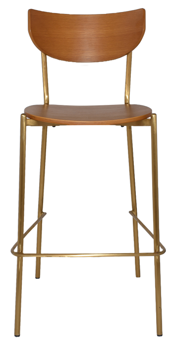 Stool Marco Brass - Light Oak