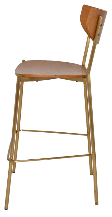 Stool Marco Brass - Light Oak