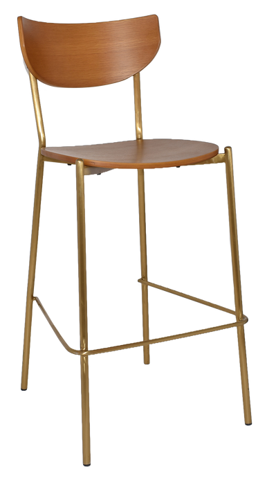 Stool Marco Brass - Light Oak