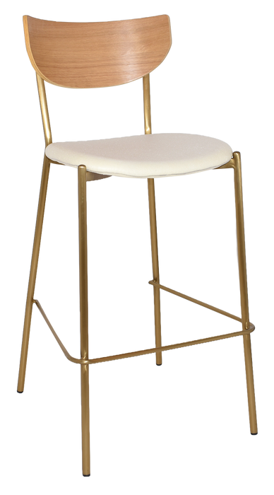 Stool Marco Brass - Natural - Unupholstered