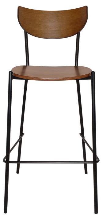 Stool Marco Black - Light Walnut