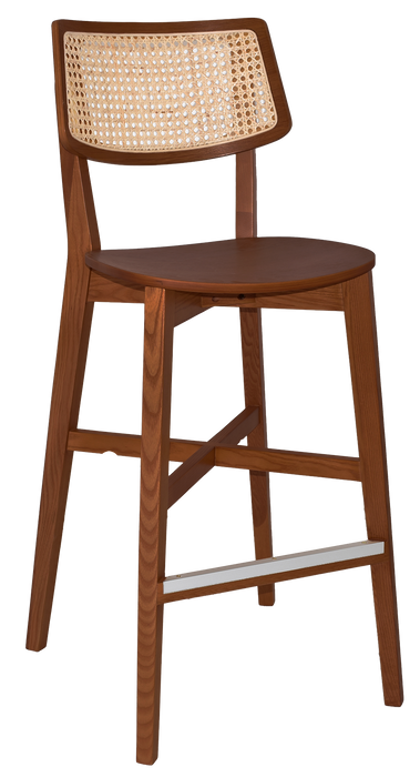 Stool Phoenix Rattan Light Walnut - No Pad