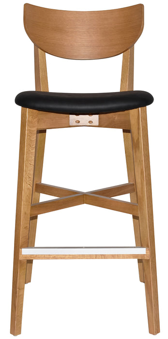 Stool Rialto Light Oak - Vinyl Black