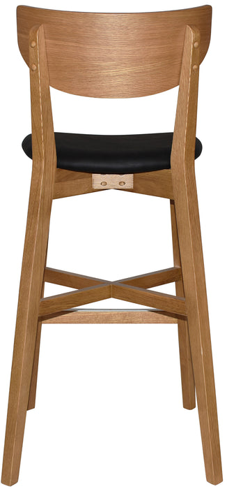 Stool Rialto Light Oak - Vinyl Black